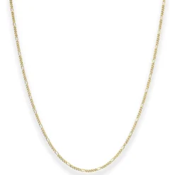1,5mm Figarokette diamantiert Kette Collier Halskette aus 585 Gold Gelbgold 42cm