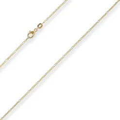1,5mm Figarokette diamantiert Kette Collier Halskette aus 585 Gold Gelbgold 42cm