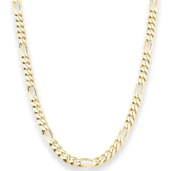 5,7mm Figarokette diamantiert Kette Collier Halskette aus 333 Gold Gelbgold 55cm