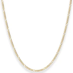 1,9mm Figarokette diamantiert Kette Collier Halskette aus 333 Gold Gelbgold 60cm