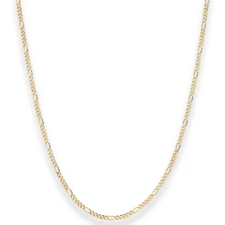1,9mm Figarokette diamantiert Kette Collier Halskette aus 585 Gold Gelbgold 50cm