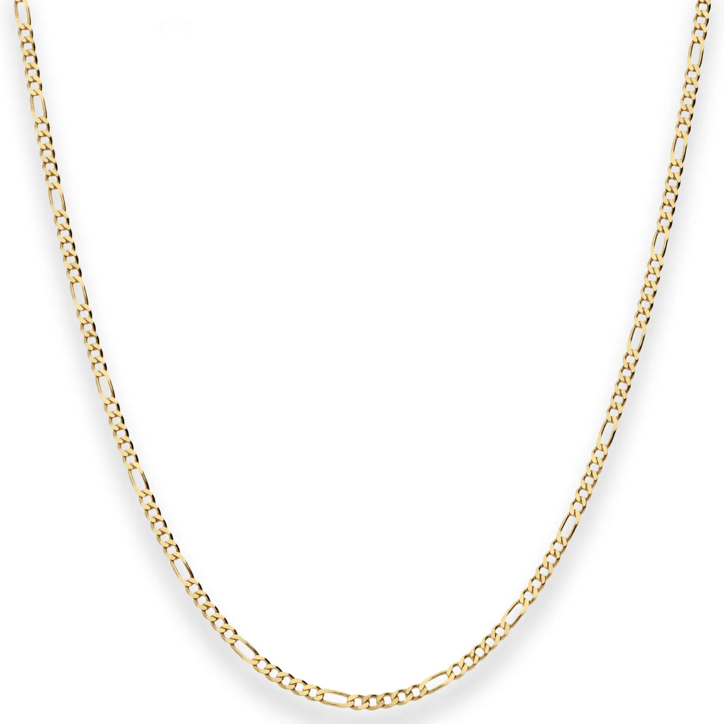 1,9mm Figarokette diamantiert Kette Collier Halskette aus 585 Gold Gelbgold 50cm