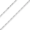 2,8mm Figarokette diamantiert Silberkette Collier Halskette aus 925 Silber 45cm