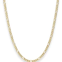 3,4mm Figarokette Goldkette Collier Halskette aus 333 Gold Gelbgold 75cm