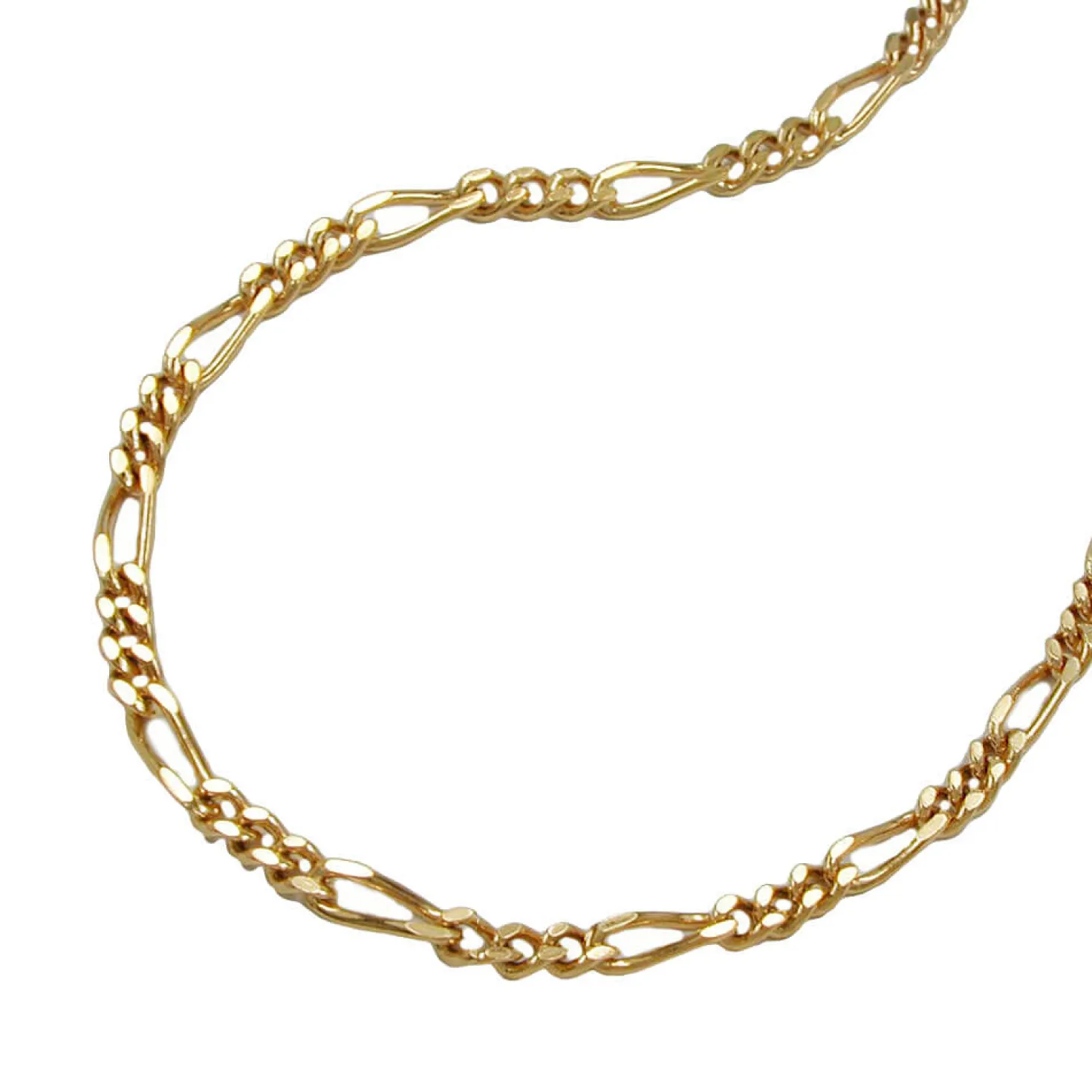 1,4mm Figarokette Halskette Collier aus 14Kt 585 Gold Gelbgold 45cm
