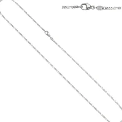1,7mm Figarokette Halskette Collier Goldkette 585 Gold Weißgold 45cm
