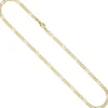 4,3mm Figarokette Halskette Collier 333 Gold Gelbgold diamantiert massiv 60cm