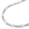 2,7mm Figarokette Kette Halskette Collier flach 925 Silber 50cm Silbercollier