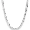 5,9mm Figarokette Silberkette Collier Halskette aus 925 Silber 50cm