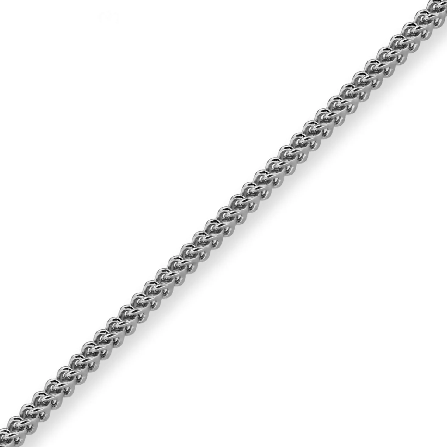 3,5mm Franco Armband Armkette Armschmuck aus 585 Gold Weißgold massiv 21cm