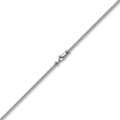 2mm Franco Kette Halskette Collier aus 750 Gold Weißgold massiv 45cm