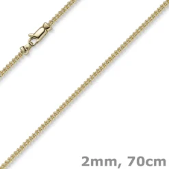 2mm Franco Kette Halskette Collier aus 750 Gold Gelbgold massiv 70cm
