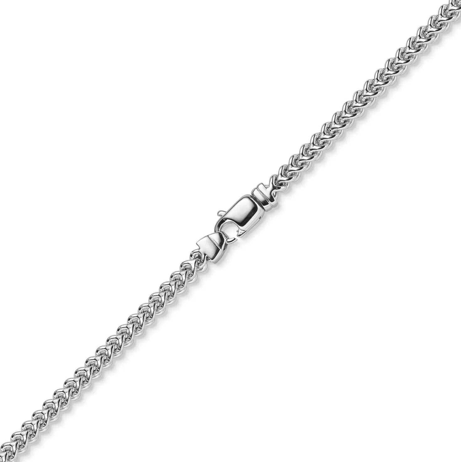 4,5mm Franco Kette Halskette Collier aus 750 Gold Weißgold massiv 55cm