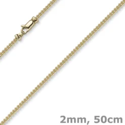 2mm Franco Kette Halskette Collier aus 585 Gold Gelbgold massiv 50cm