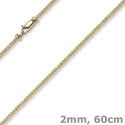 2mm Franco Kette Halskette Collier aus 750 Gold Gelbgold massiv 60cm