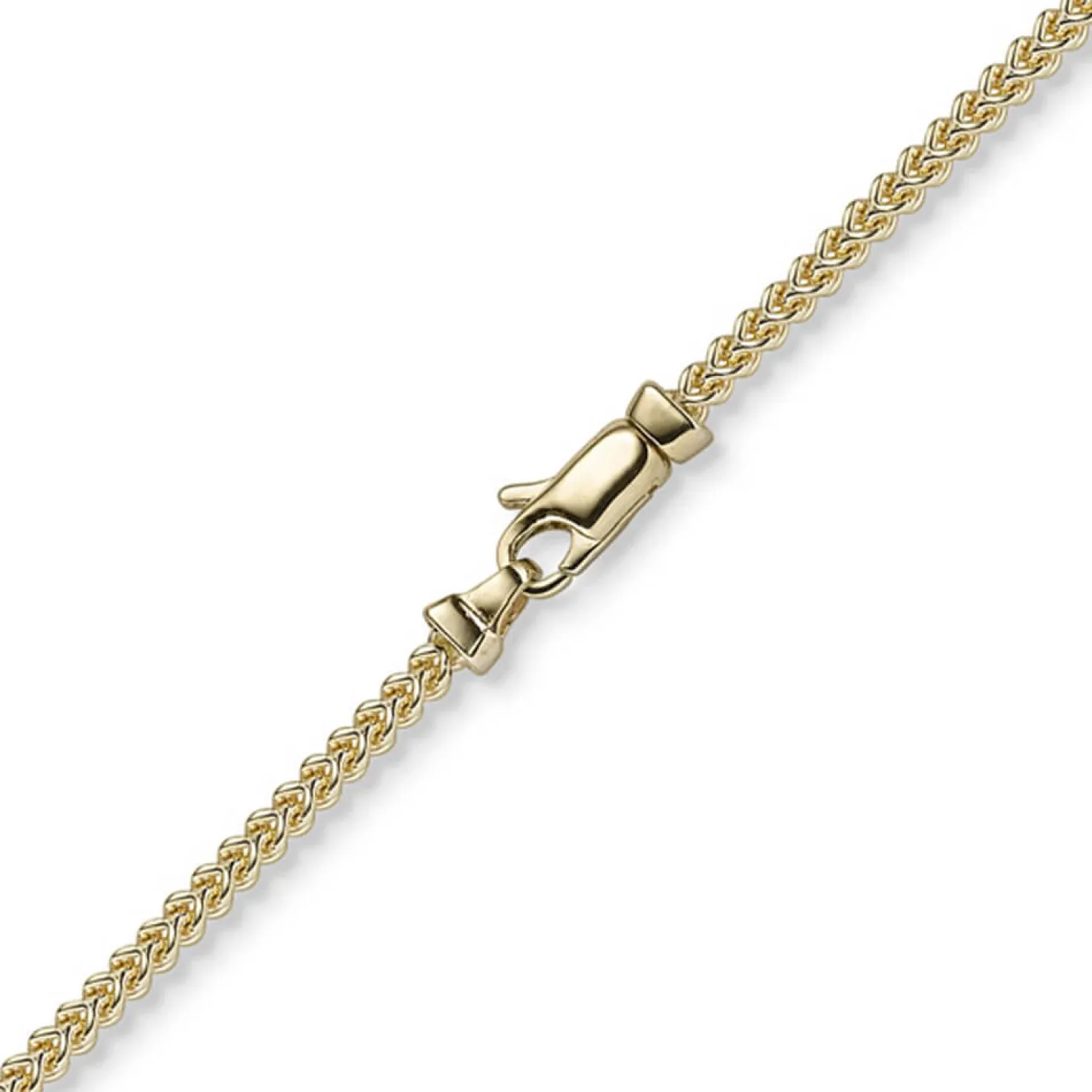 2mm Franco Kette Halskette Collier aus 750 Gold Gelbgold massiv 60cm