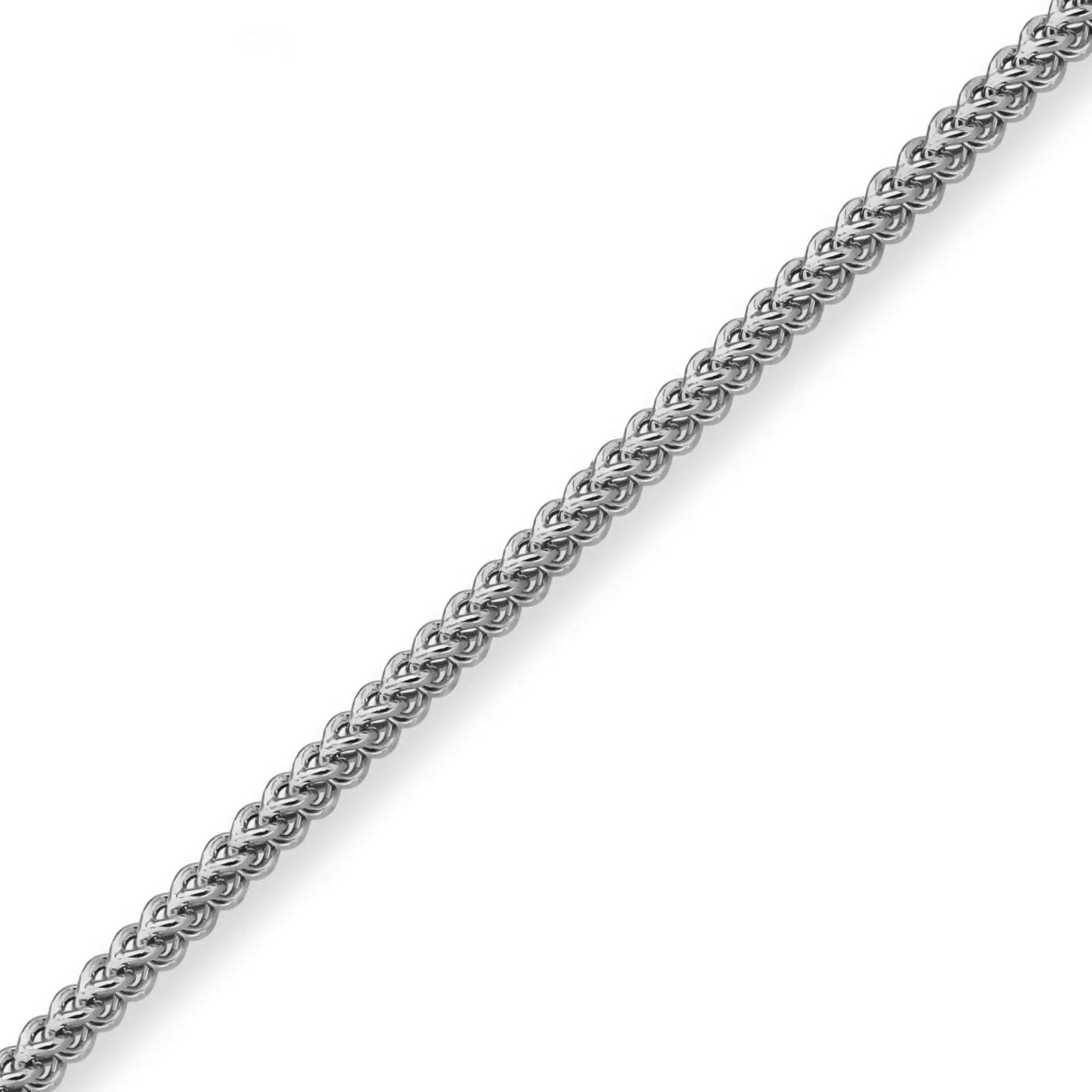 4,5mm Franco Kette Halskette Collier aus 750 Gold Weißgold massiv 60cm