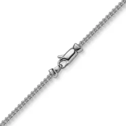 2mm Franco Kette Halskette Collier aus 750 Gold Weißgold massiv 70cm