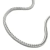 1,5mm Fuchsschwanz Collier Kette Halskette vierkant 925 Silber 50cm Silberkette