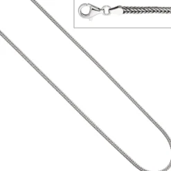 2,5mm Fuchsschwanzkette Kette Collier Halskette Halsschmuck aus 925 Silber, 45cm