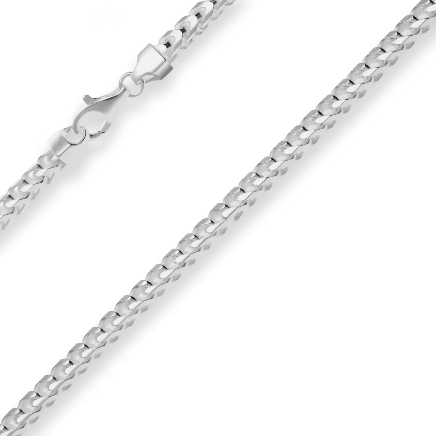 5,1mm Fuchsschwanzkette Silberkette Collier Halskette aus 925 Silber 45cm