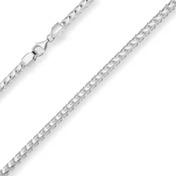 4,3mm Fuchsschwanzkette Silberkette Collier Halskette aus 925 Silber 55cm