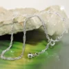 2mm Fußkette Fußschmuck Singapurkette aus 925 Silber diamantiert 27cm