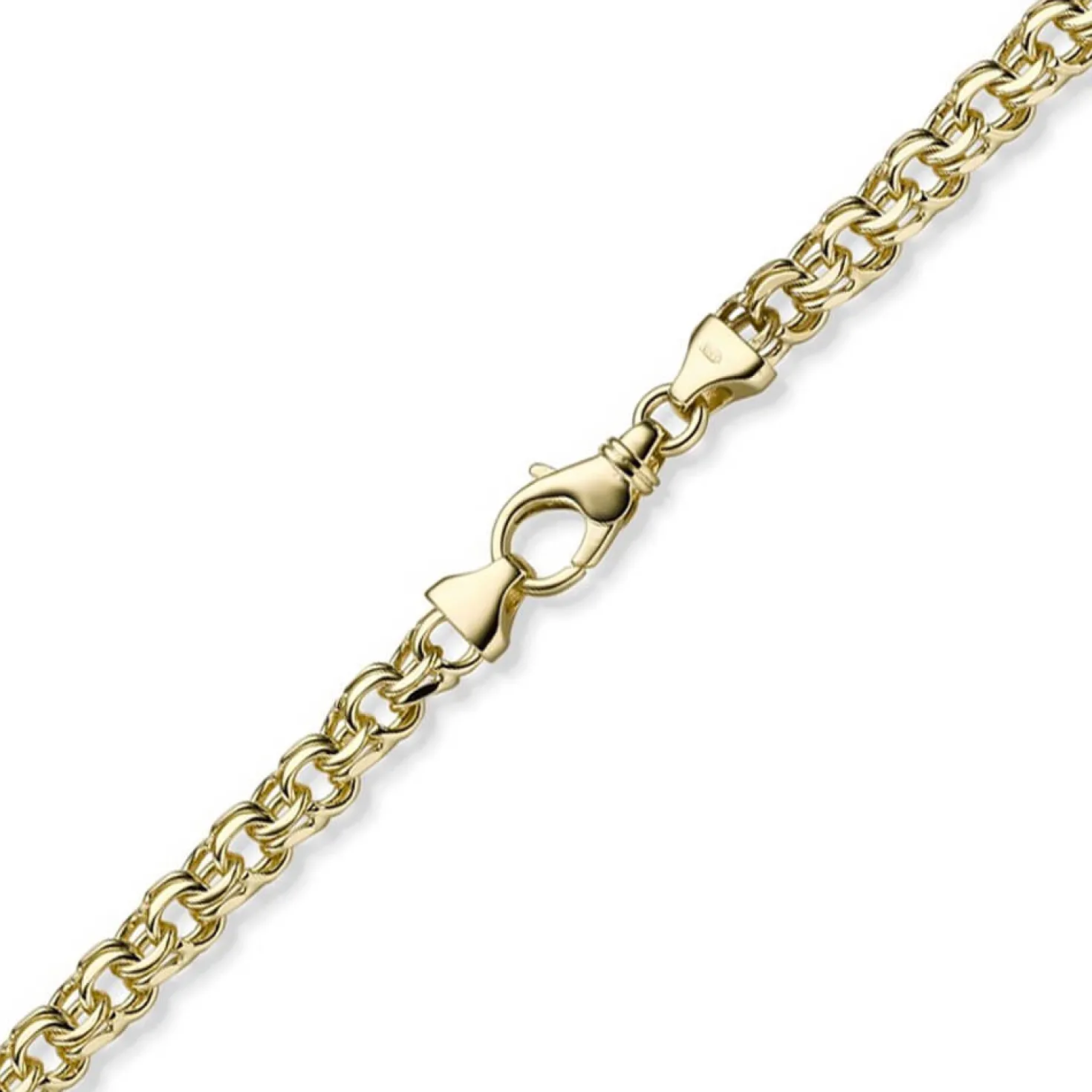 7mm Garibaldi Kette Halskette aus 585 Gold Gelbgold massiv 55cm