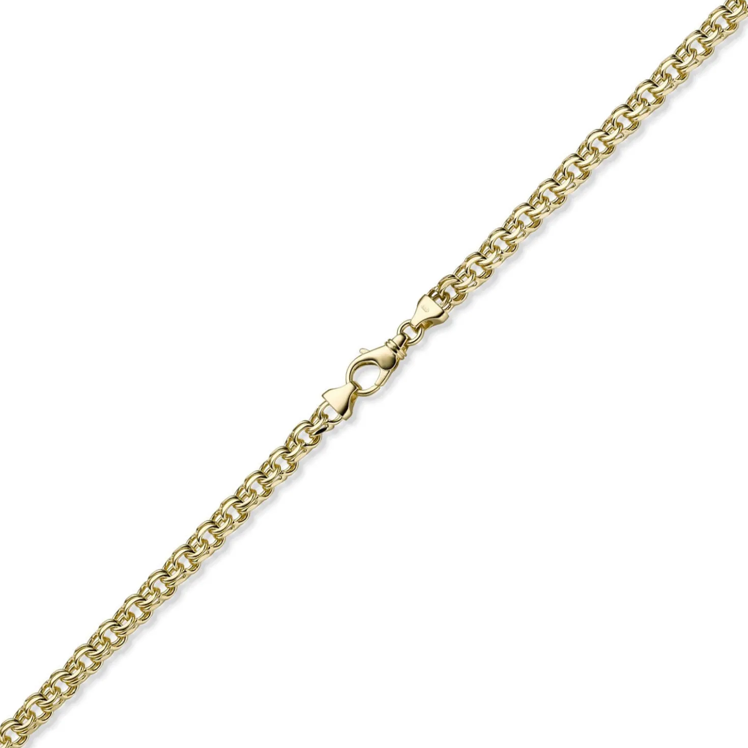 7mm Garibaldi Kette Halskette aus 585 Gold Gelbgold massiv 55cm