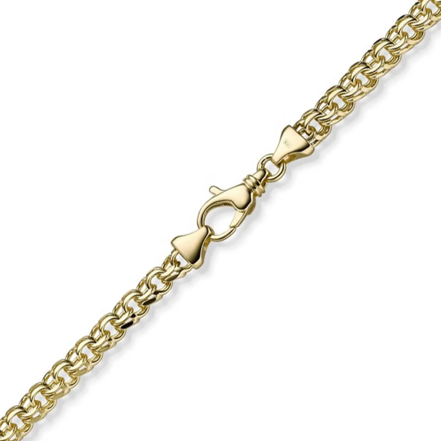 5,5mm Garibaldi Kette Halskette aus 585 Gold Gelbgold massiv 60cm