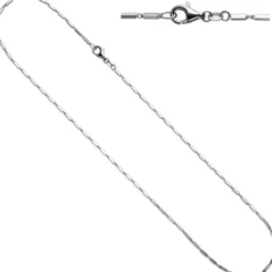1,4mm Gliederkette Collier Kette Halskette 925 Silber Karabiner 45cm
