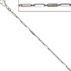 1,4mm Gliederkette Collier Kette Halskette 925 Silber Karabiner 50cm