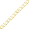 5,7mm Halskette Collier Panzerkette oval flach aus 333 Gold Gelbgold massiv 45cm