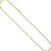 3,9mm Halskette Collier Panzerkette diamantiert 333 Gold Gelbgold massiv 55cm