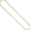 4,6mm Halskette Collier Panzerkette diamantiert 333 Gold Gelbgold massiv 50cm