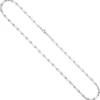 3,2mm Halskette Kette Collier aus 925 Silber rhodiniert 50cm Silberkette
