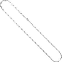 3,2mm Halskette Kette Collier aus 925 Silber rhodiniert 50cm Silberkette