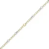 9,5mm Halskette Ringel-Kette Collier aus 585 Gold Gelbgold Weißgold bicolor 50cm