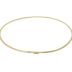3mm Halsreif Collier Omegareif Omegakette 750 Gold Gelbgold Goldkette 50cm Damen