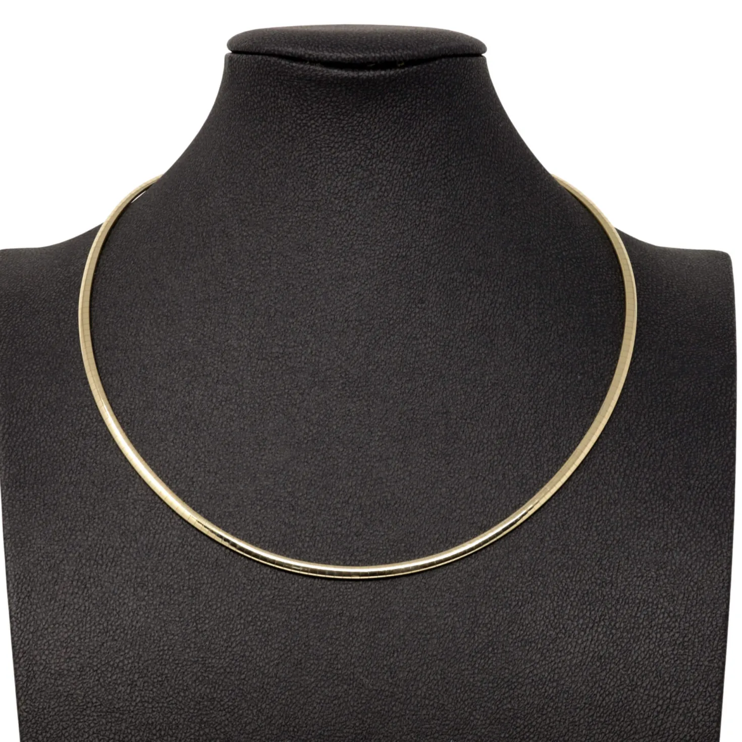 3mm Halsreif Collier Omegareif Omegakette 750 Gold Gelbgold Goldkette 45cm Damen