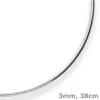 3mm Halsreif Halskette aus 925 Silber 38cm