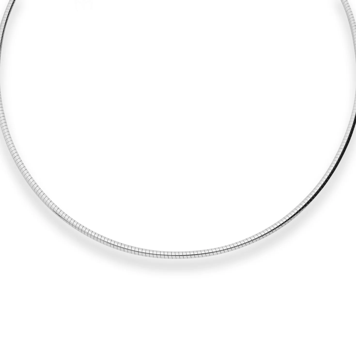 3mm Halsreif Halskette aus 925 Silber 40cm