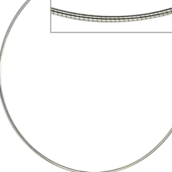 1mm Halsreif Halskette Kette Collier aus Edelstahl, Damen, 42cm