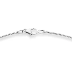 1,2mm Halsreif Omegakette Tondakette Kette Collier aus 750 Gold Weißgold 40cm
