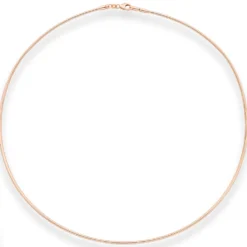 1,5mm Halsreif Omegakette Tondakette Collier Omegareif aus 750 Gold Rotgold 45cm