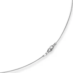 1mm Halsreif Omegakette Tondakette Collier Halskette aus 585 Gold Weißgold 45cm