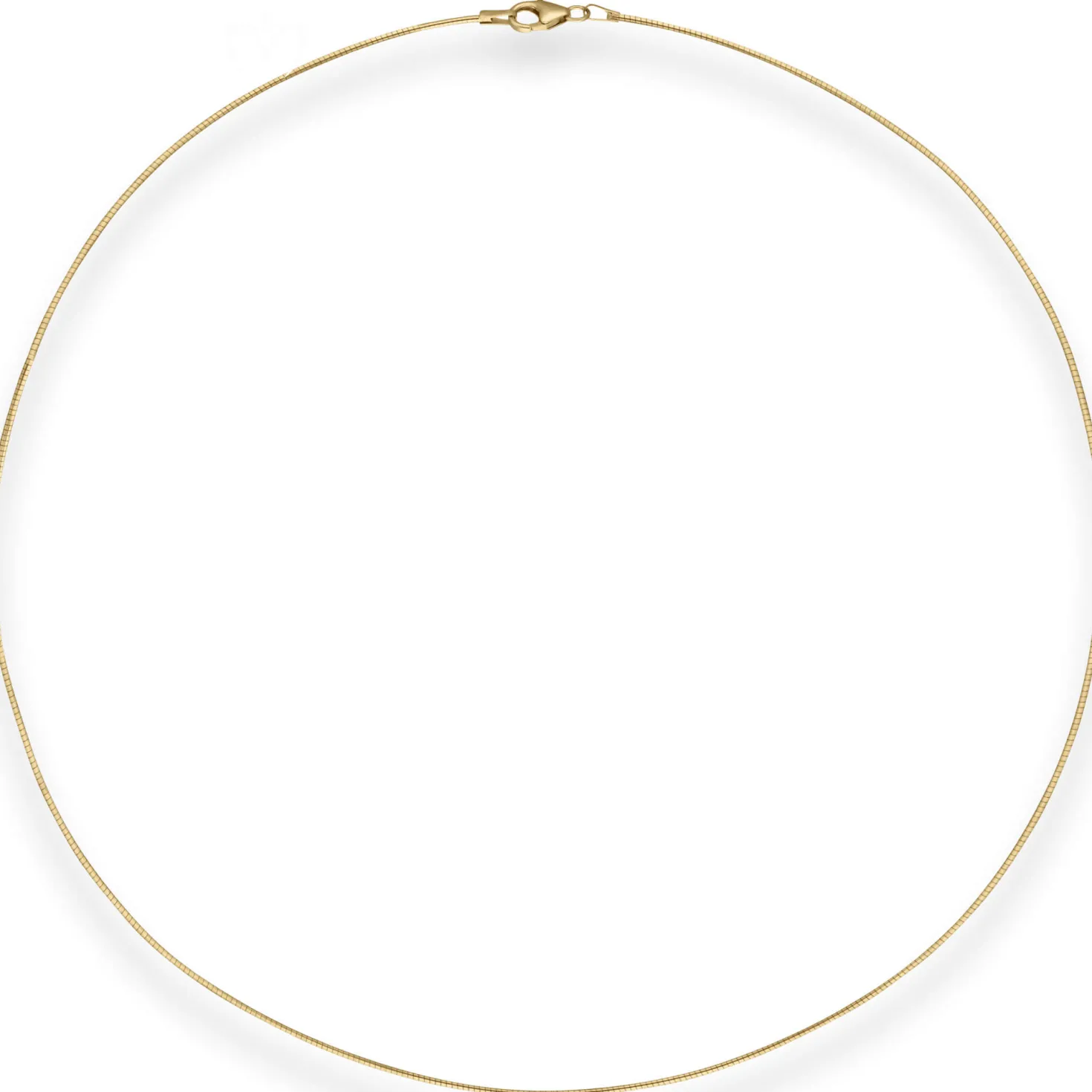 1mm Halsreif Omegakette Tondakette Collier Halskette aus 333 Gold Gelbgold 50cm
