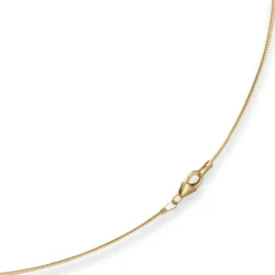 1mm Halsreif Omegakette Tondakette Collier Halskette aus 375 Gold Gelbgold 42cm