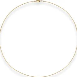 1mm Halsreif Omegakette Tondakette Collier Halskette aus 375 Gold Gelbgold 45cm