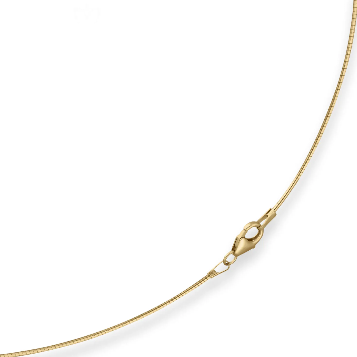 1mm Halsreif Omegakette Tondakette Collier Halskette aus 375 Gold Gelbgold 45cm